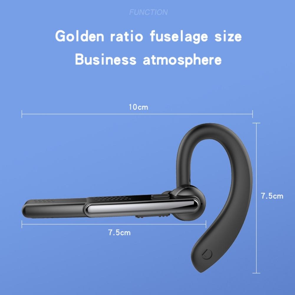 Wireless Bluetooth Earphone with Noise Cancelling and Mic - Black