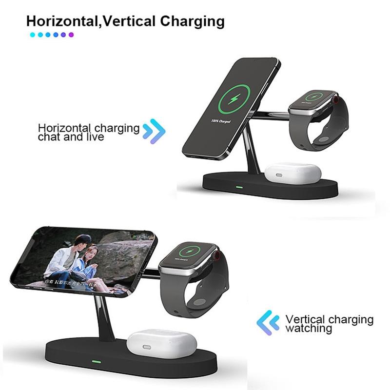 3 In 1 Wireless Charger With Night Light 15W - White