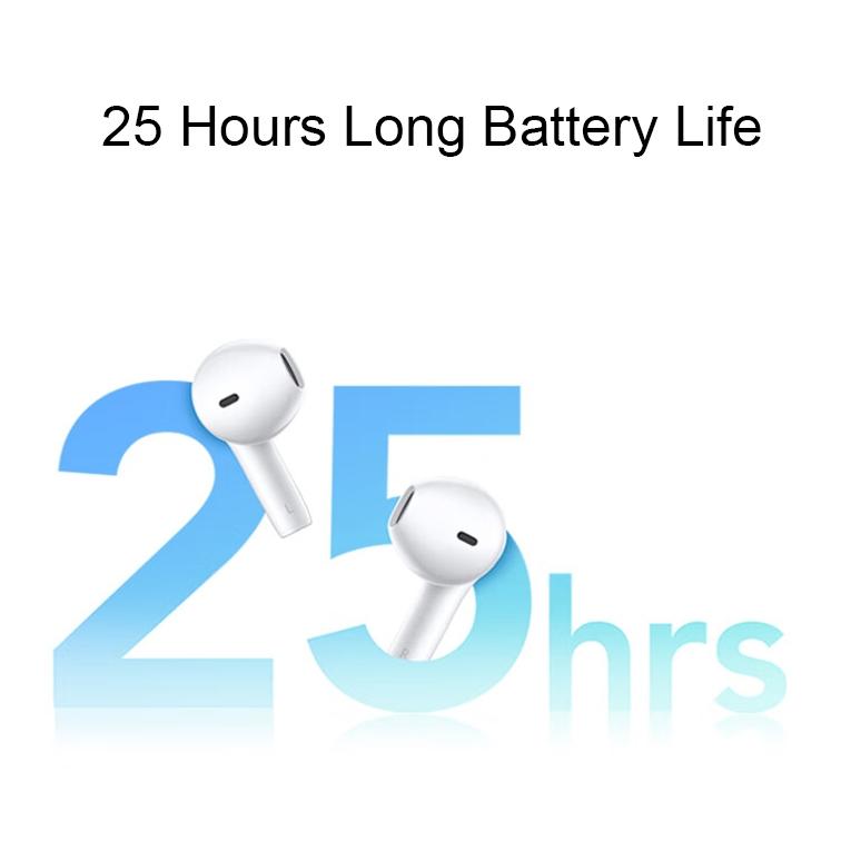 Wireless Dual Mic Tws Air Earphones with Noise Reduction - White