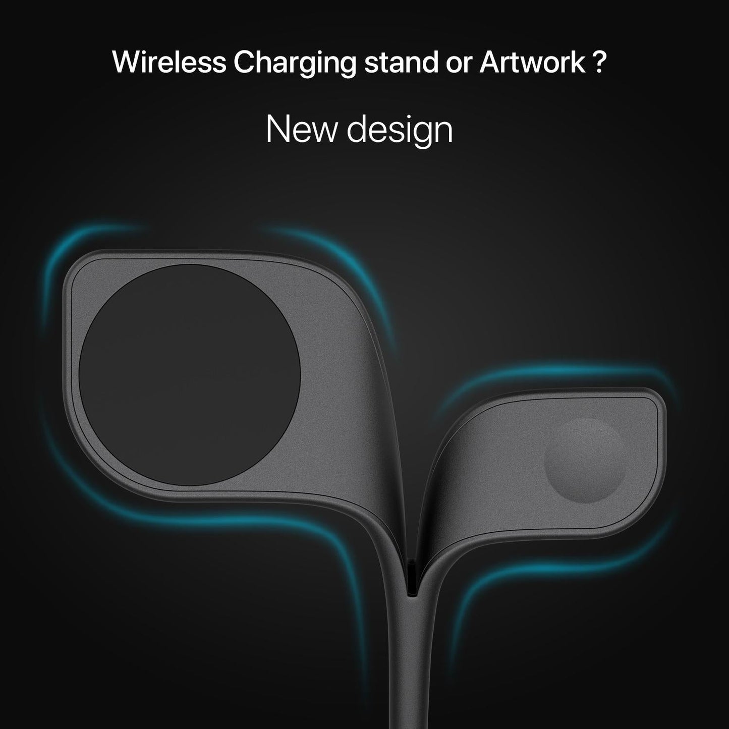 15W 5 In 1 Magnetic Wireless Charger With Stand - Black