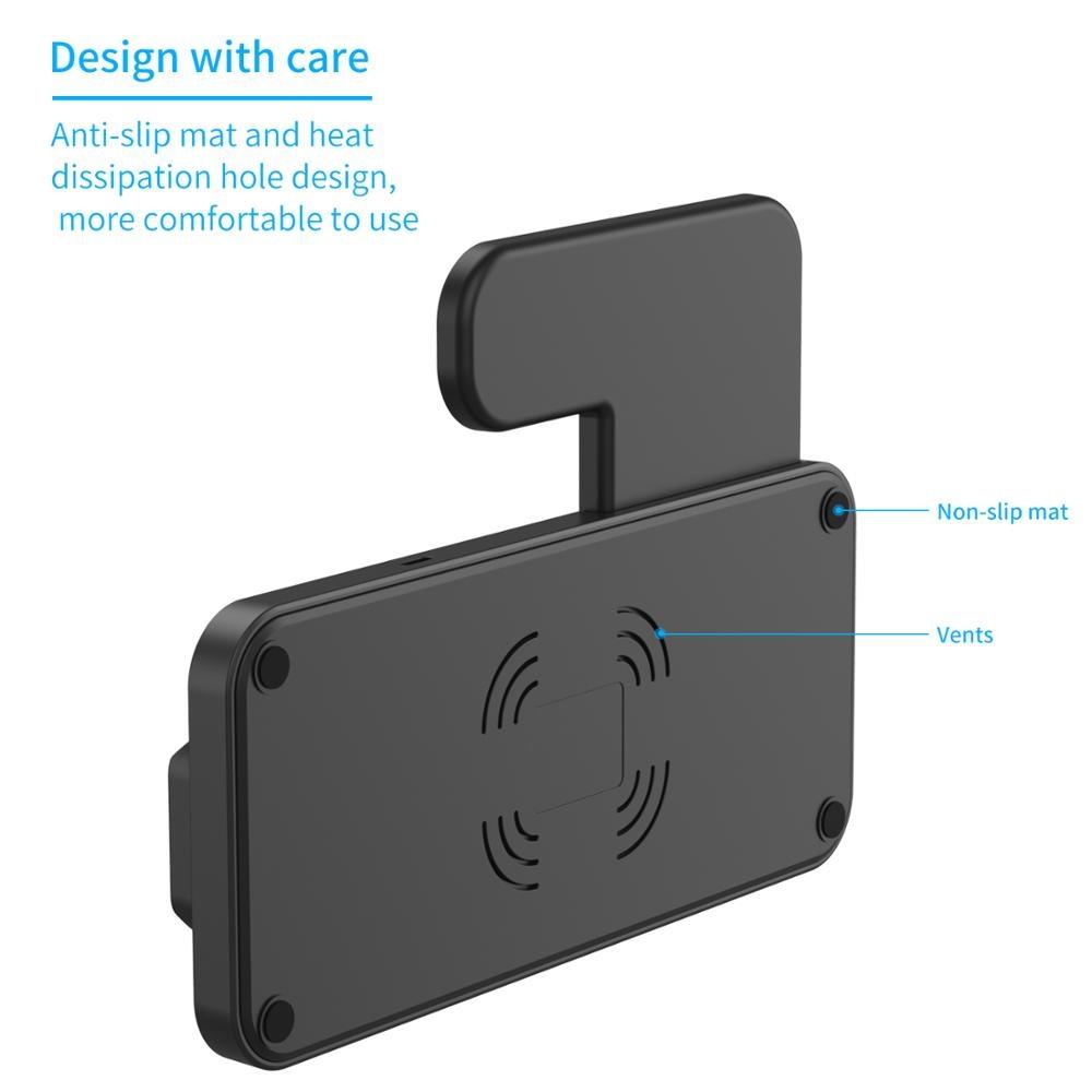 Foldable 4 In 1 Wireless Charger For Mobile Devices - Black