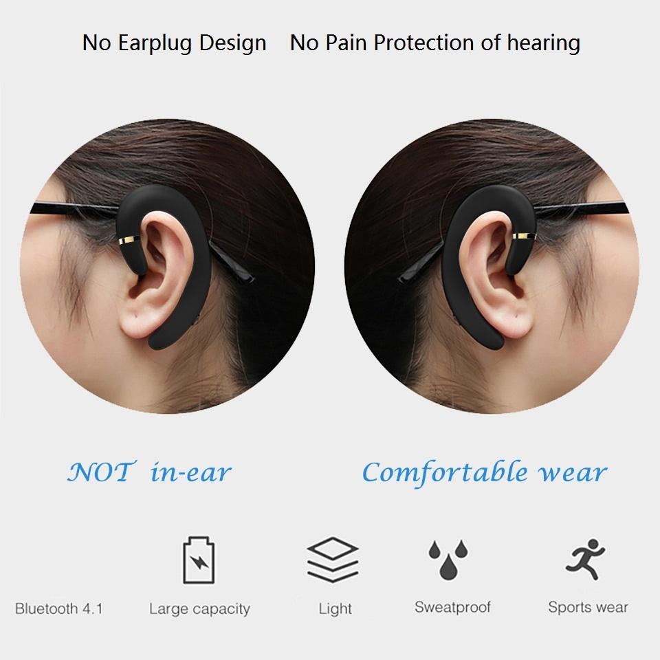 Waterproof Wireless Earphone with Mic for Android / Iphone - Black
