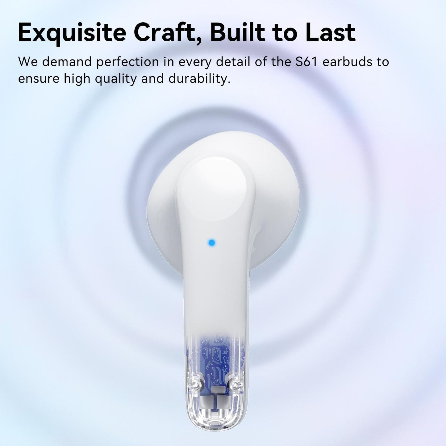 True Wireless Stereo Bluetooth Earphones - S61 - White