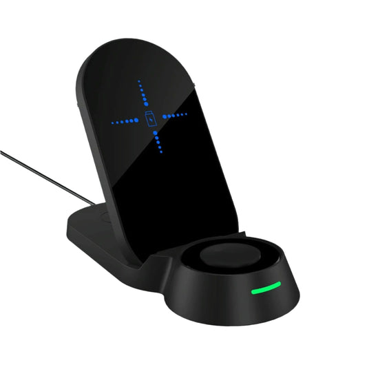 3 In 1 Foldable Wireless Charger For Smart Devices - Black