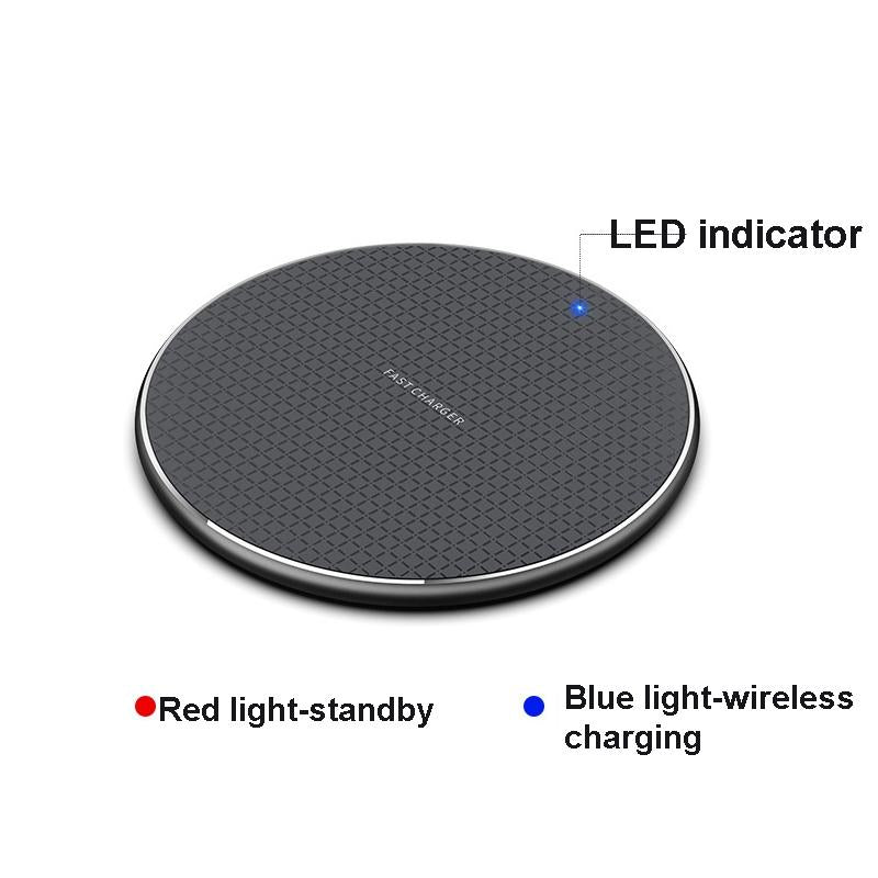 15W Plaid Desktop Wireless Charger - Black