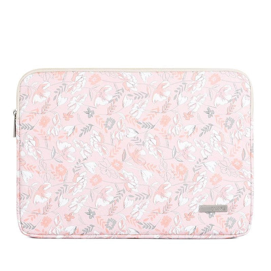 Waterproof 14 Laptop Liner Bag in Light Pink Pu Leather