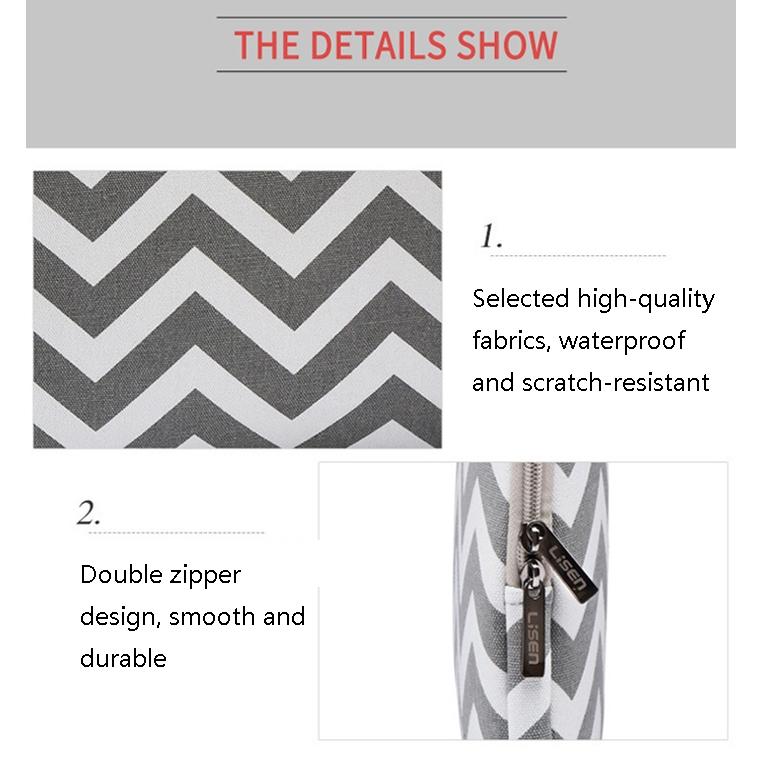 14 Wavy Pattern Notebook Liner Bag - Wavy Design - Gray