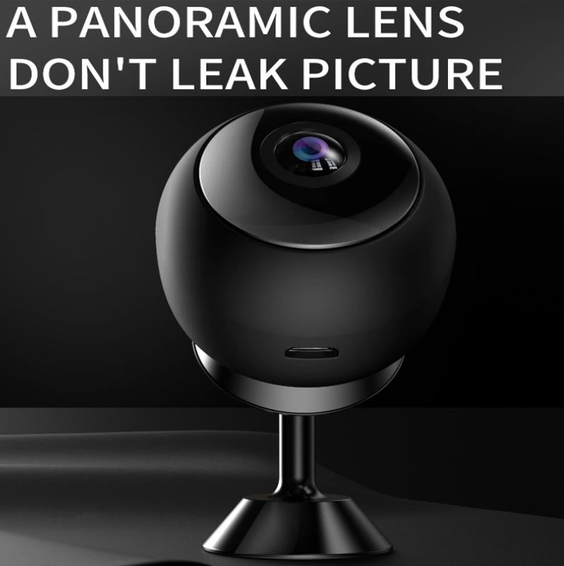 Small Wireless Security Camera With Night Vision - 1080P 5Ghz Remote - Matte Black