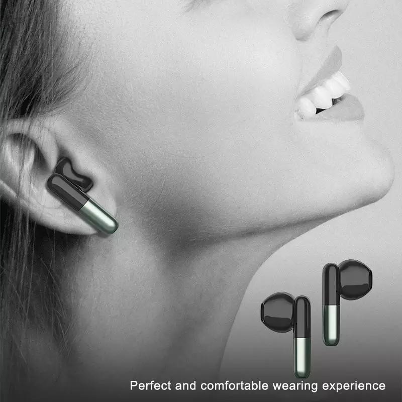Wireless Bluetooth Earphones with Led Display and Hifi Sound for Sports - Blue