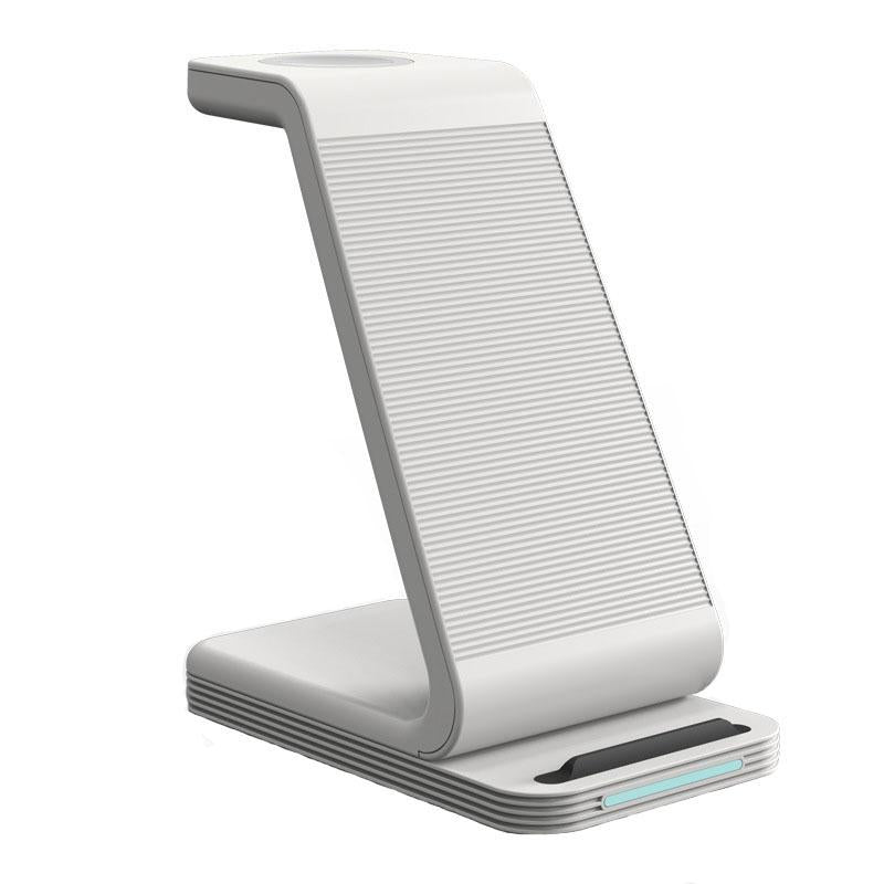 3 In 1 15W Vertical Wireless Charger - White