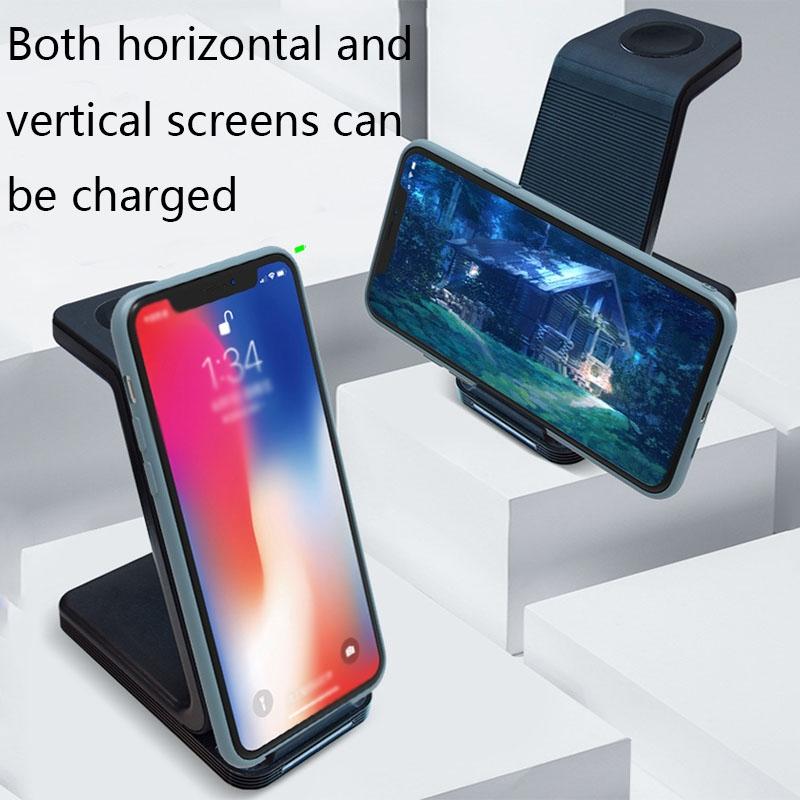3 In 1 15W Vertical Wireless Charger - White