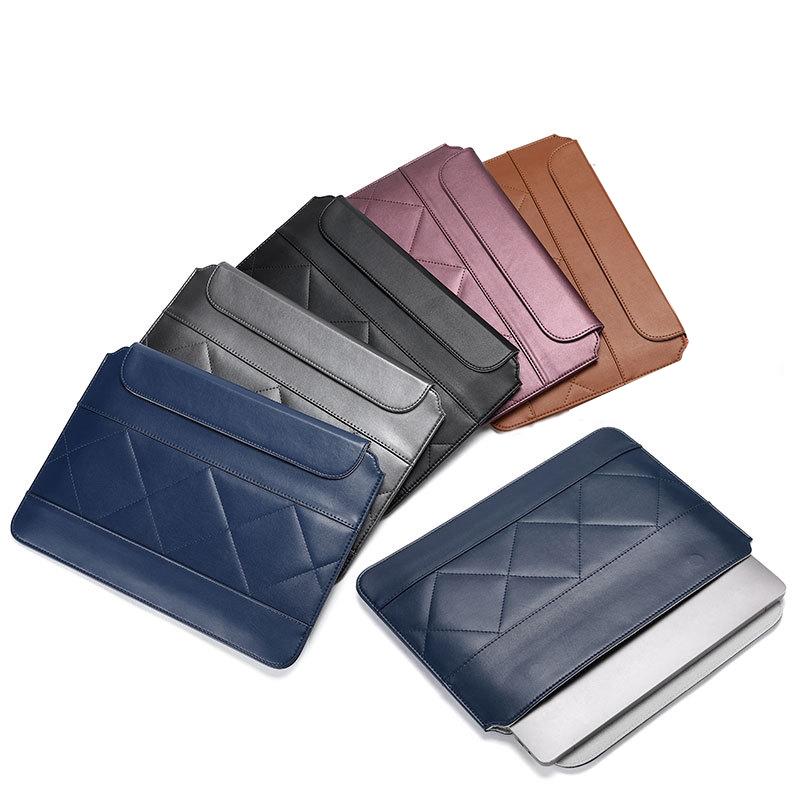 11-12 Inch Thin & Light Microfiber Leather Notebook Liner Bag for Computers - Black