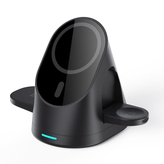 3 In 1 Magnetic Wireless Charging Bracket For Smartphone Iwatch Airpods - White