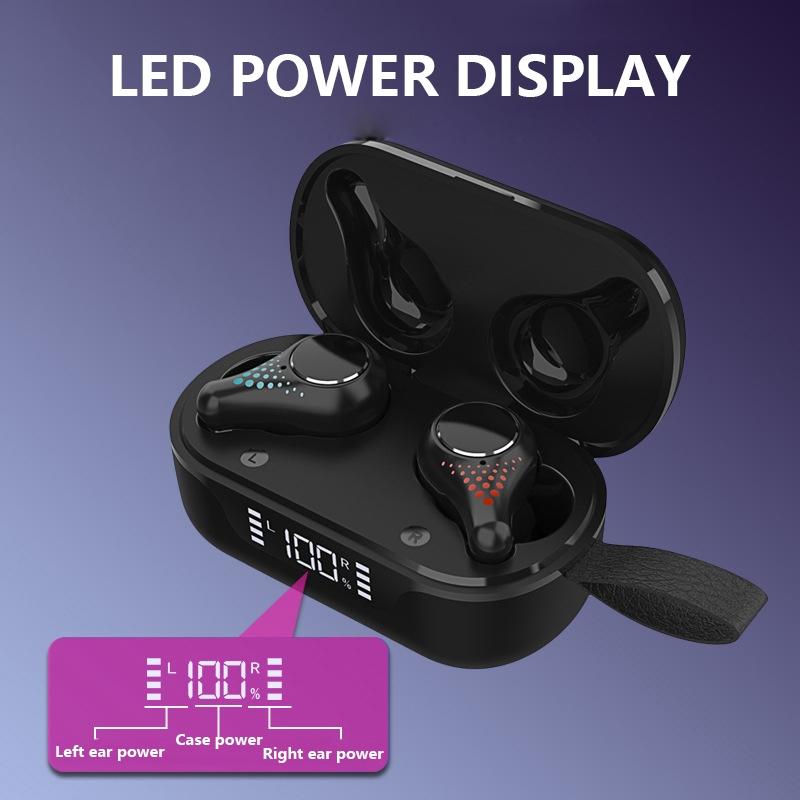 Waterproof T8 Wireless Bluetooth Earbuds with Led Display - Cloth