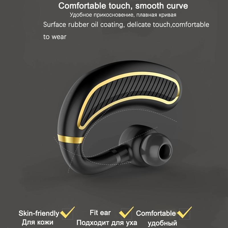Wireless Bluetooth Earphones with Mic - 24hrs Work Time - for Iphone / Android - Black / Gold
