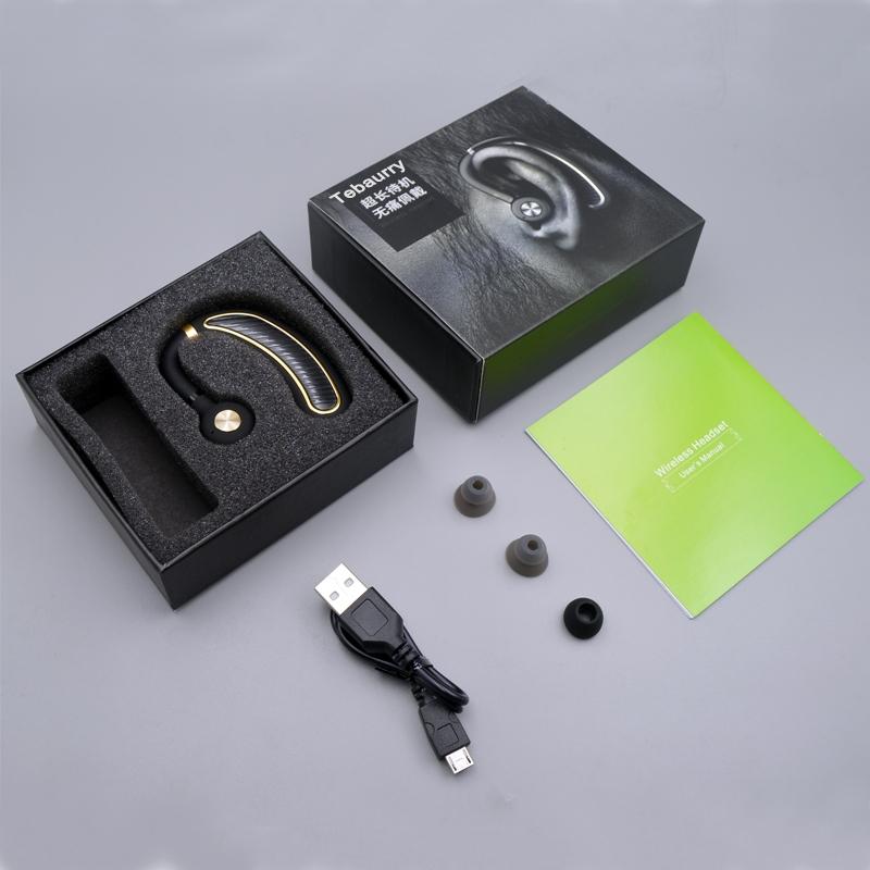 Wireless Bluetooth Earphones with Mic - 24hrs Work Time - for Iphone / Android - Black / Gold