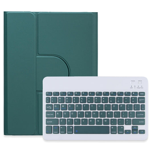 360 Degree Rotatable Bluetooth Keyboard Leather Case - Square Button - Mist Blue - For Ipad 10Th Gen 10.9 2022