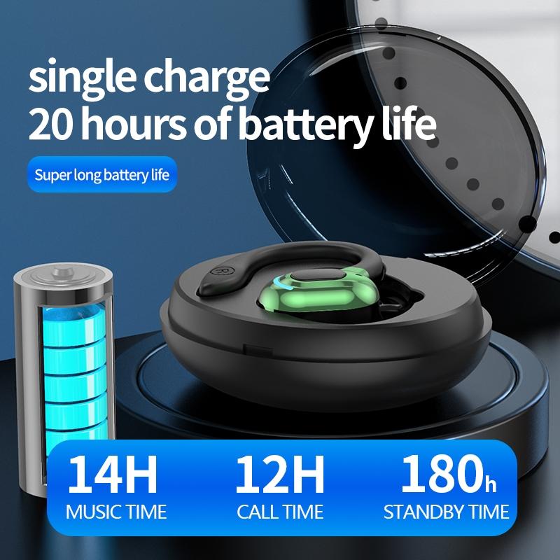 Wireless Bluetooth Earphones with Charging Case - F8 - Blue Single Ear