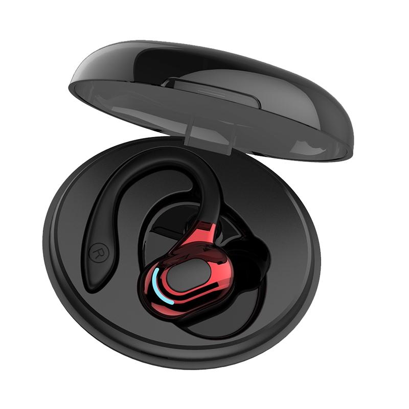 Wireless Bluetooth Earphones with Charging Case - F8 - Blue Single Ear