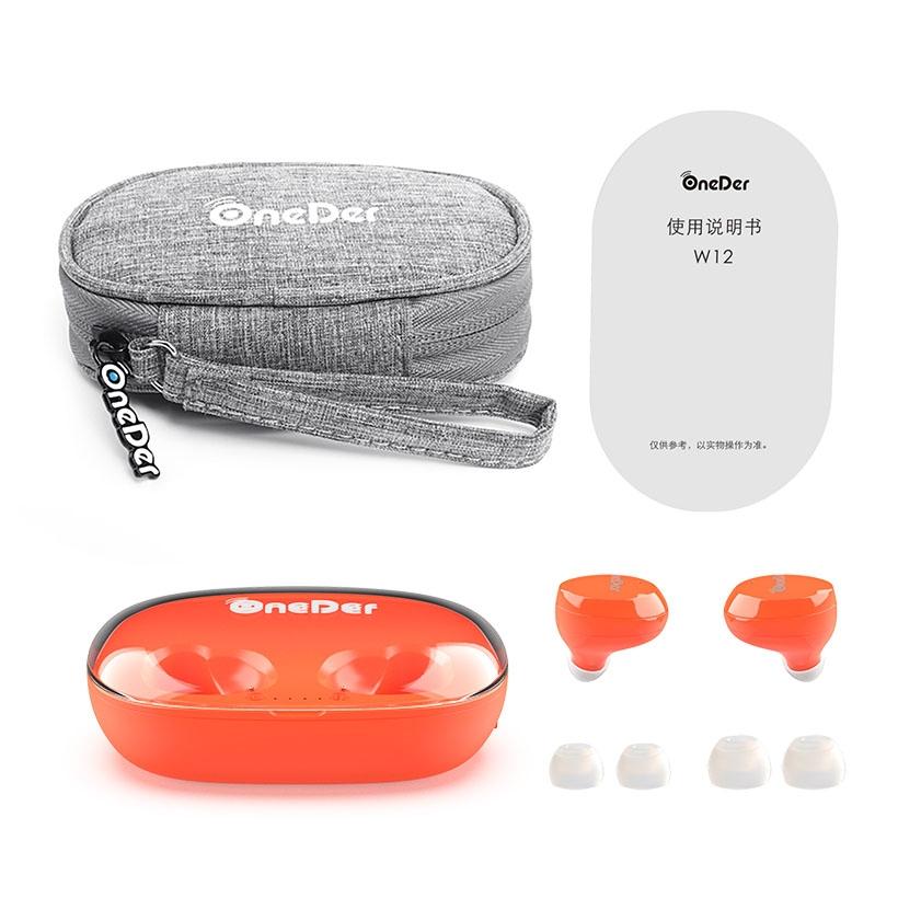Waterproof Tws Bluetooth Earphones - Hd Stereo Sound - Red