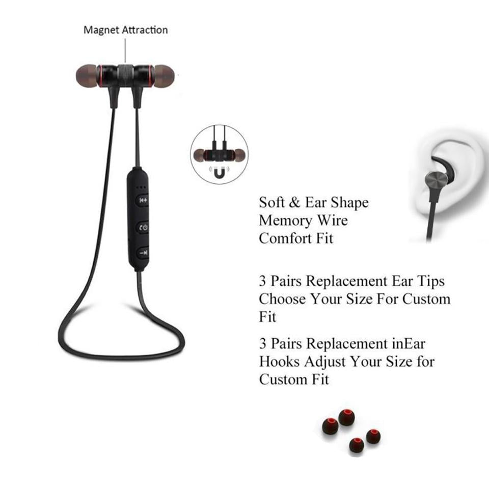 Wireless Bluetooth Sport Earbuds with Mic - Moreblue S07 - Gold