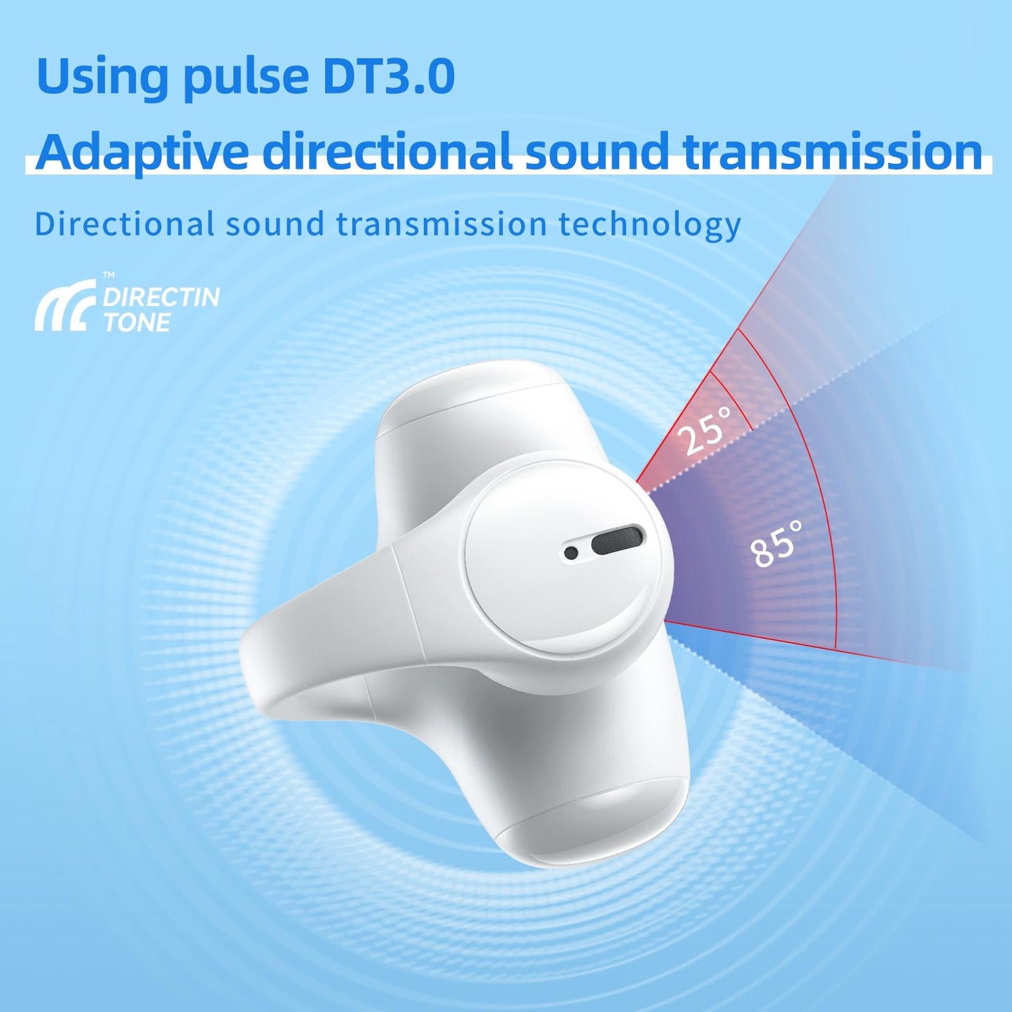 Wireless Bluetooth Earphone - Ear-mounted T306 - White