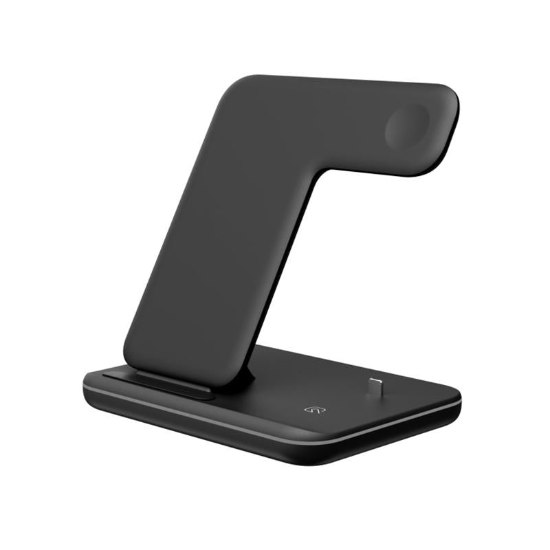 3 In 1 Magnetic Wireless Charger With Touch Ring Light - Black