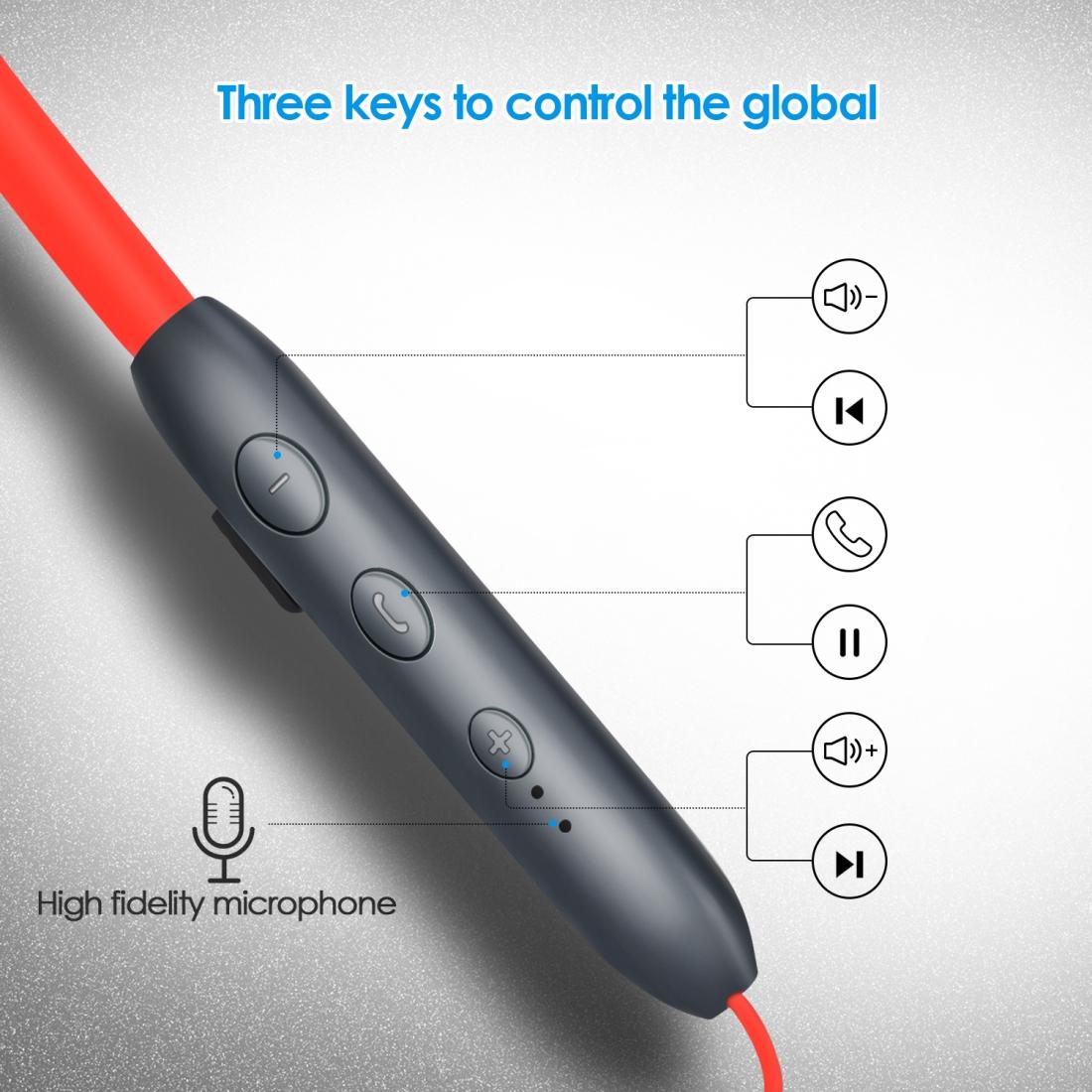 Wireless Bluetooth Earphones with High-fidelity Mic - 5.0 - Black