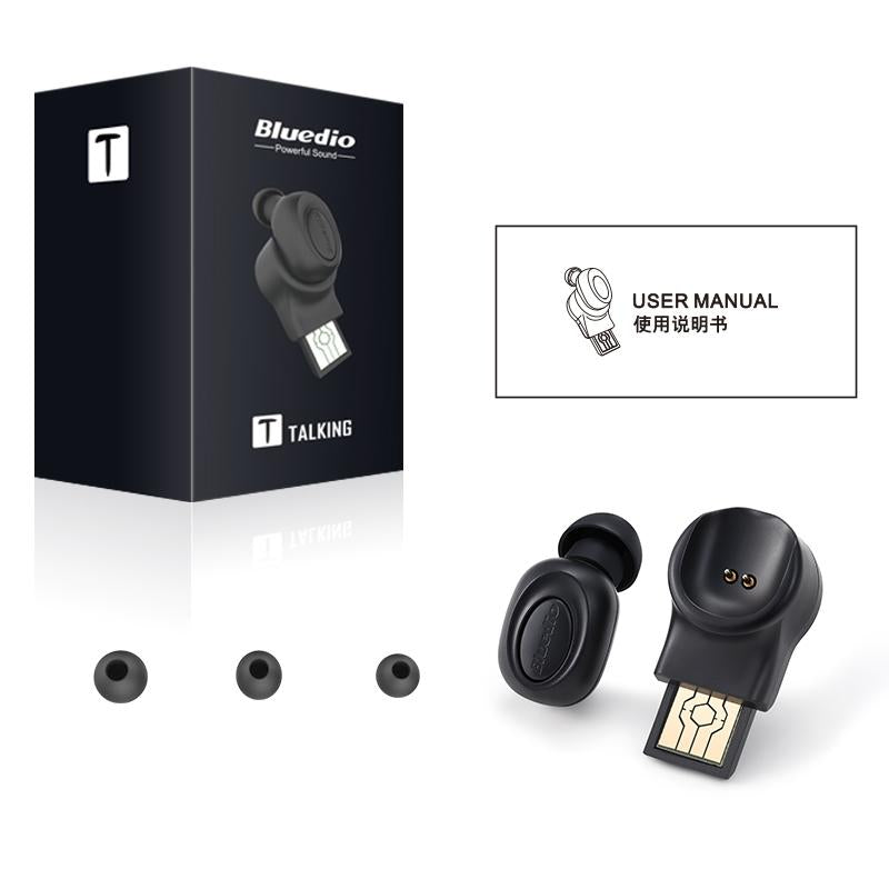Wireless In-ear Headset with Usb Cable - Black 5.0