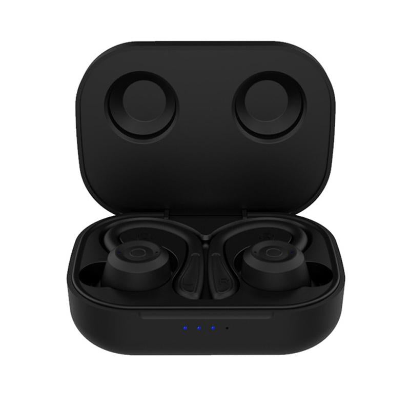 Waterproof T20 Tws Bluetooth Earphones with Charging Box and Noise-cancelling Hooks - Orange