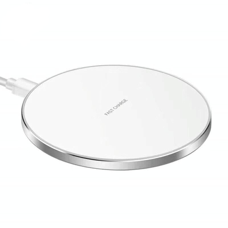 15W Round Wireless Charger Fast Charge - Red + Black Surface