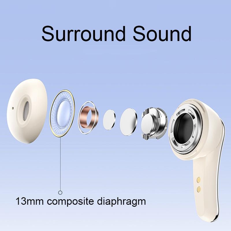 Wireless In-ear Earphones with Low Delayed Bluetooth - Clearbuds C1 - Beige