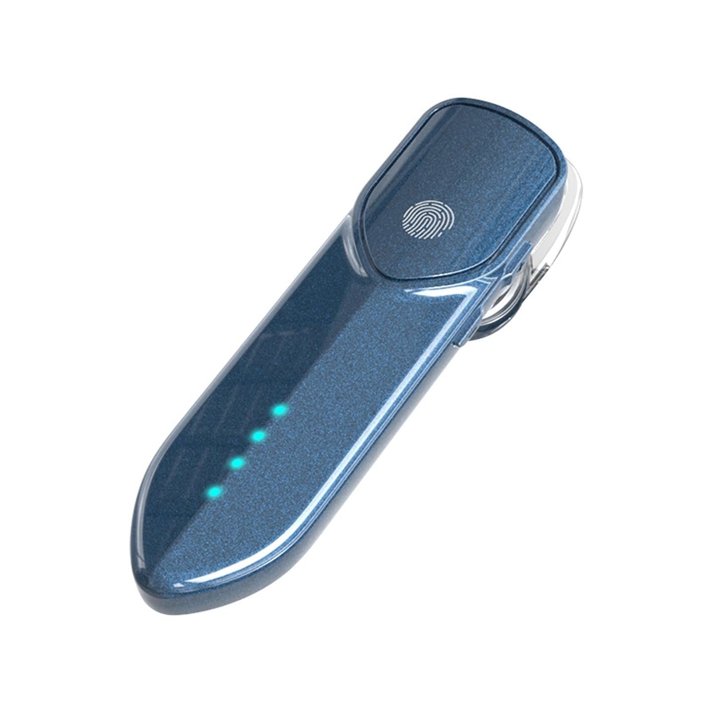 Business Style Bluetooth 5.0 Earphone with Fingerprint Touch - Blue