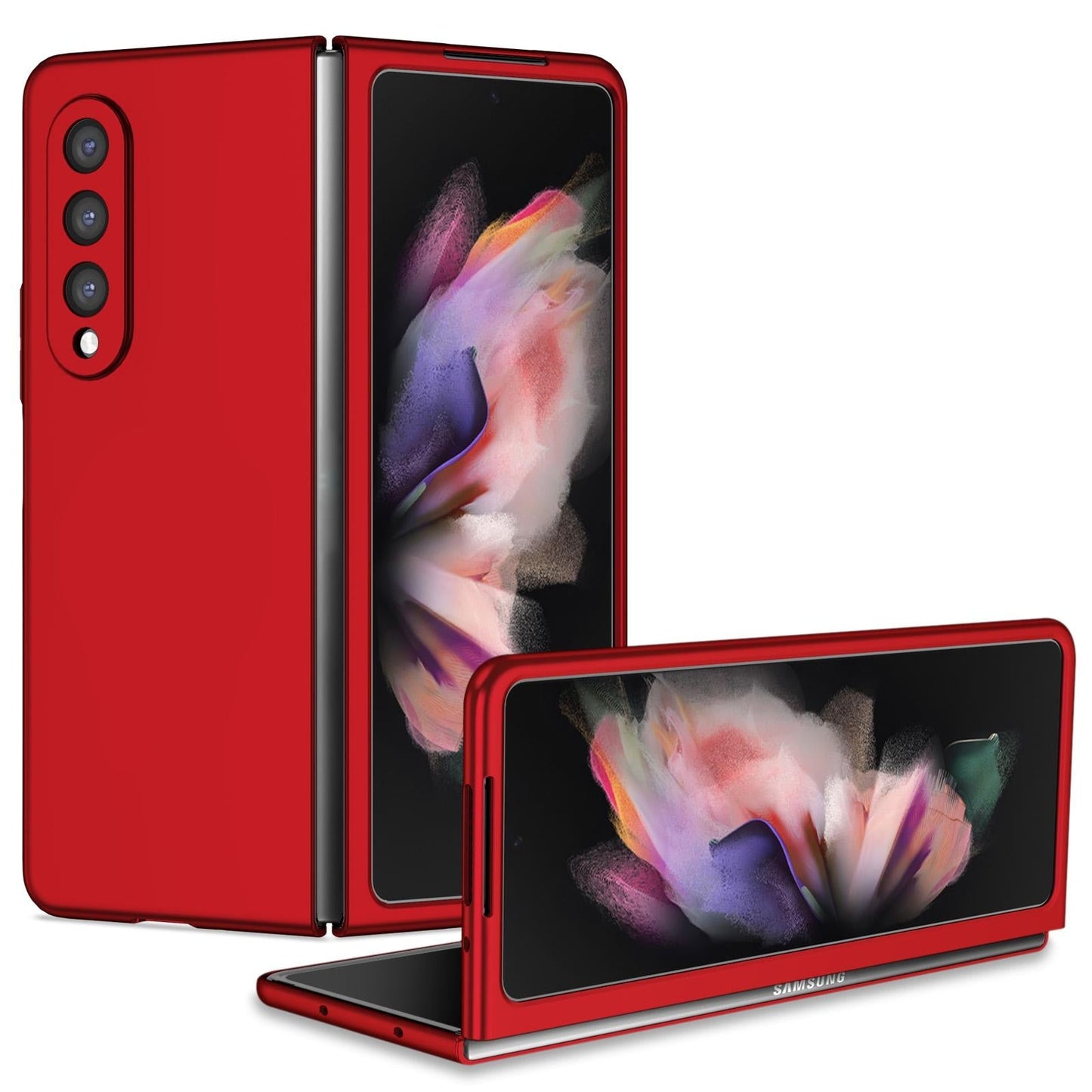 For Samsung Galaxy z Fold4 5G Foldable Armor Phone Case - Compact and Durable - Red