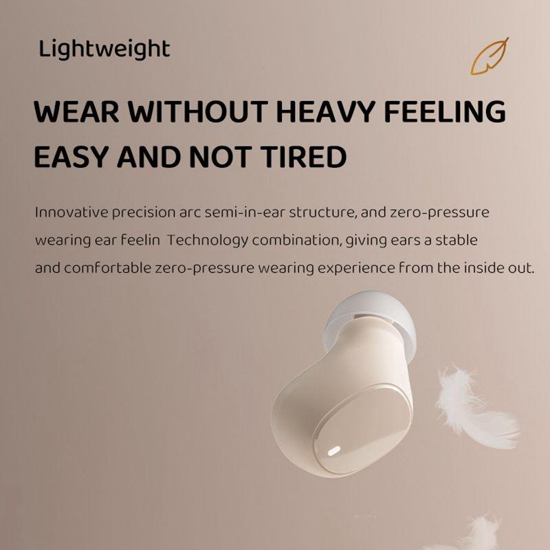 Wireless Earphones with Ai Noise Cancelling Mic and Bluetooth 5.3 - Skin Colour