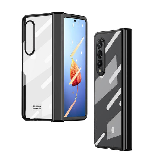 For Samsung Galaxy z Fold4 5G Samsung Galaxy z Fold4 Full Body Electroplating Hinge Case - Integrated Design - Silver