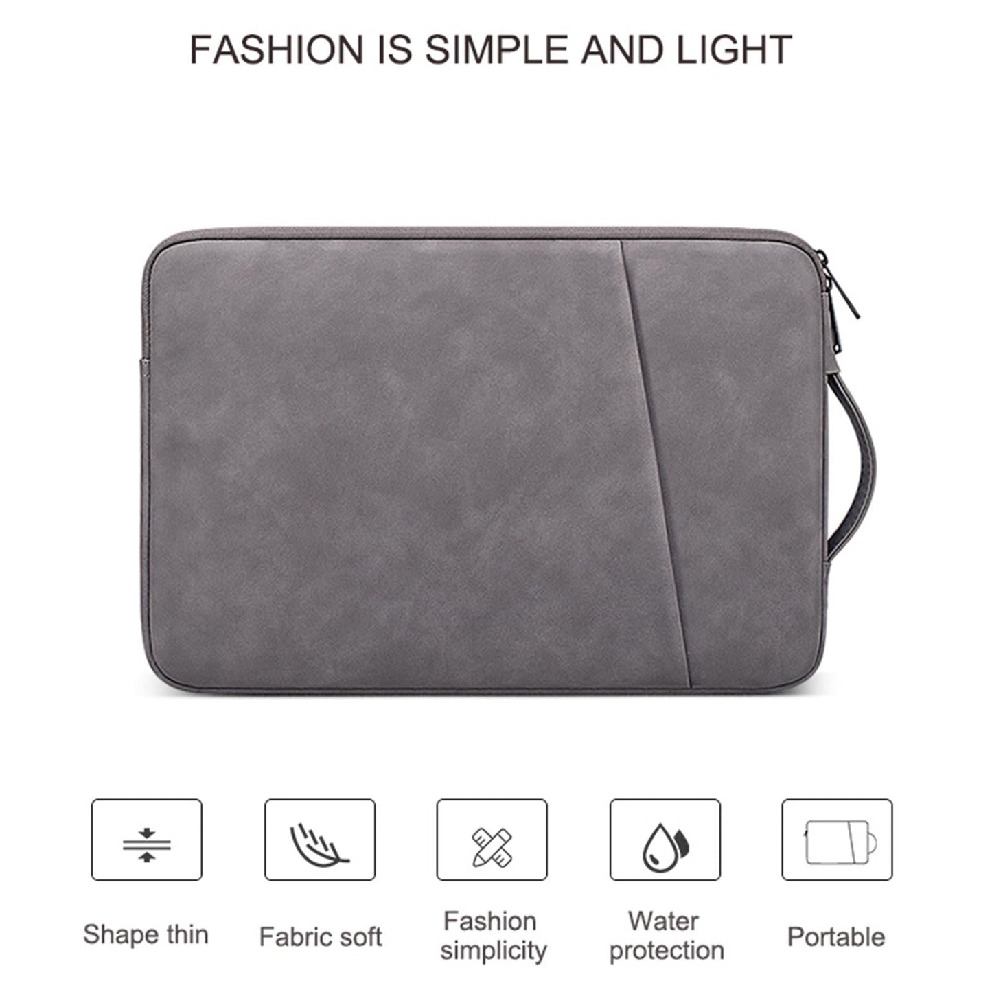 14.1-15.4 Inch Sheepskin Notebook Inner Bag Options - Cowhide Yellow