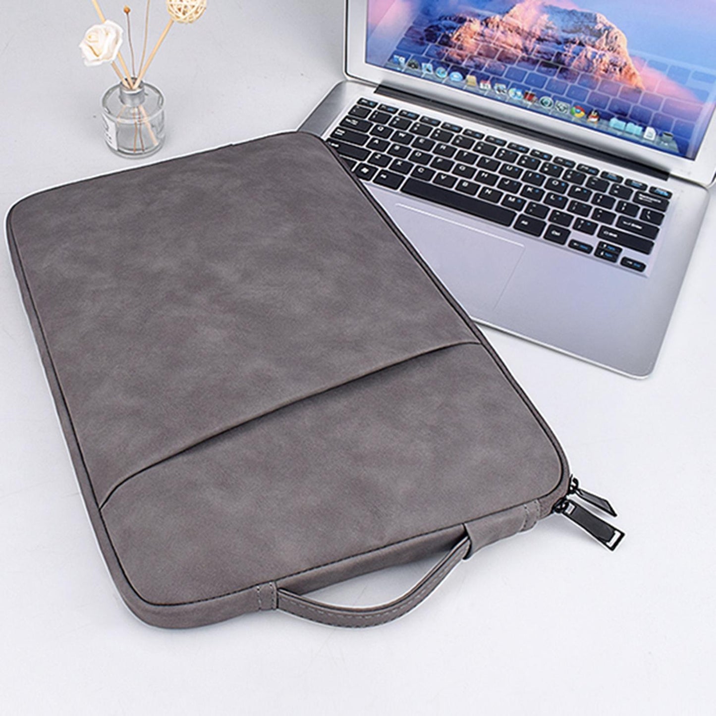 14.1-15.4 Inch Sheepskin Notebook Inner Bag Options - Cowhide Yellow