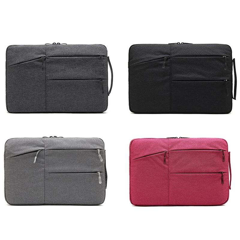 13.3 Inch Business Laptop Liner Bag - Polyester Zipper Closure - Light Grey