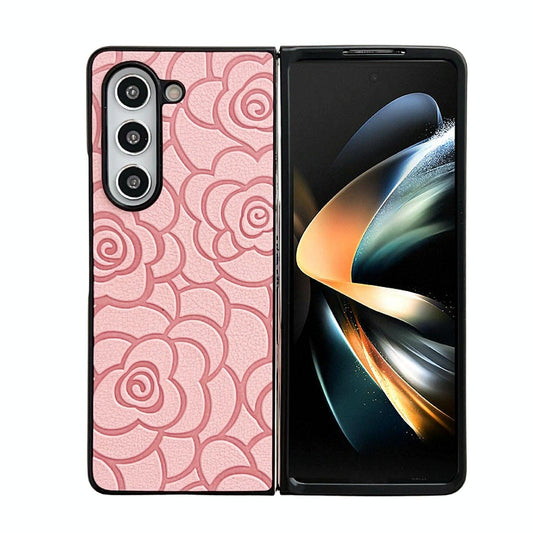 For Samsung Galaxy Z Fold4 5G Floral Print Protective Phone Case - White