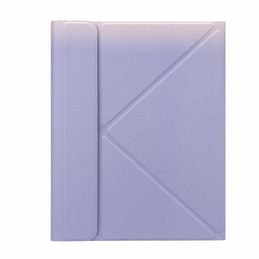 Bluetooth Keyboard Leather Case For Ipad Pro 11 With Three-Fold Holder & Backlight - Purple
