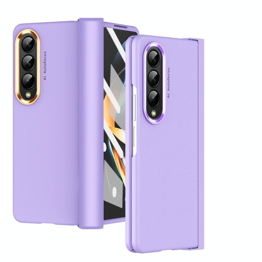 For Samsung Galaxy Z Fold4 5G Skin Feel Contact Lens Case - Purple