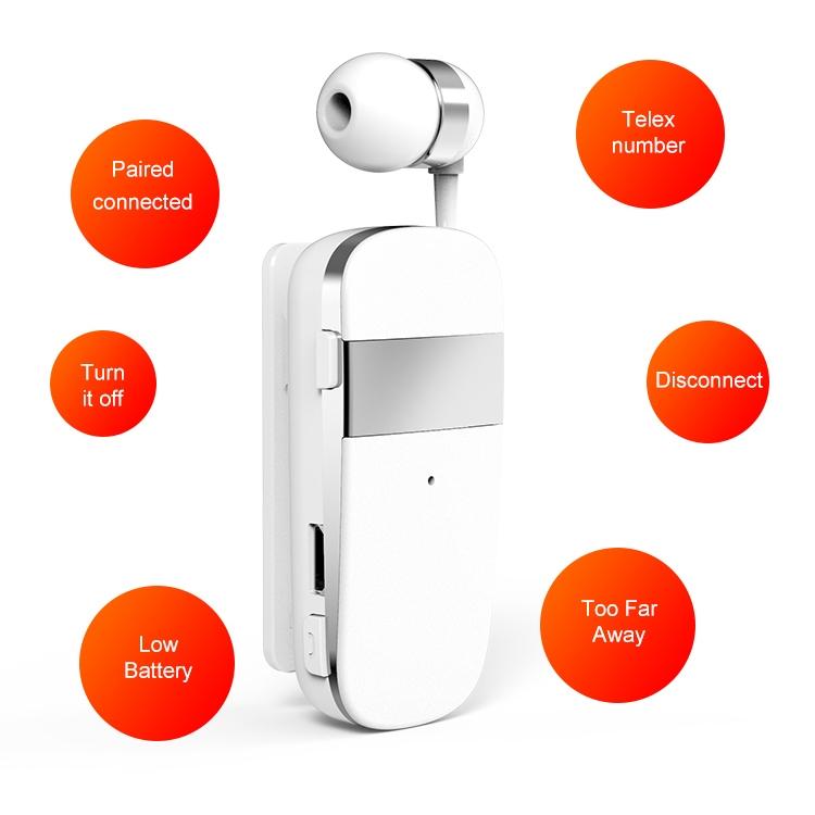 Wireless Bluetooth Earphone with Vibration Reminder for Phone - Yellow