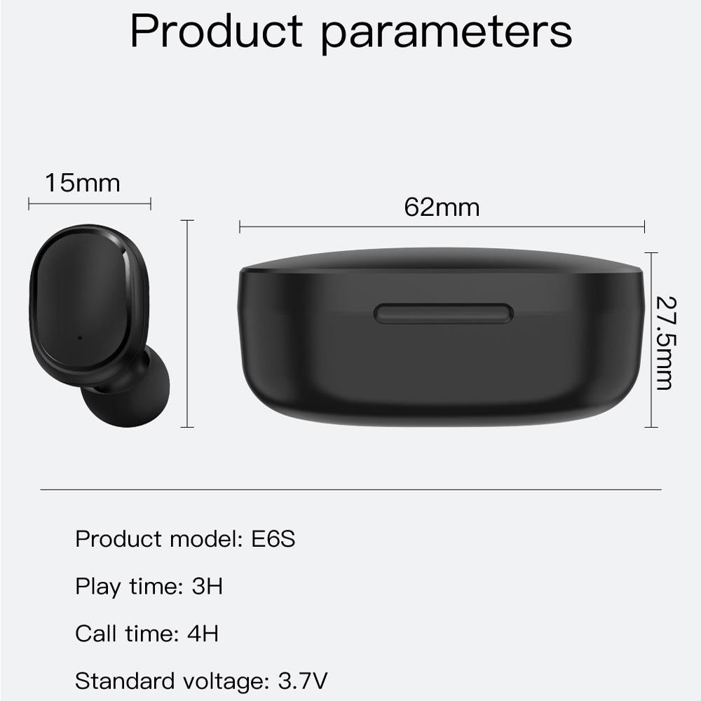 Wireless Bluetooth Earphones with E6s Led Display - Tws - Green