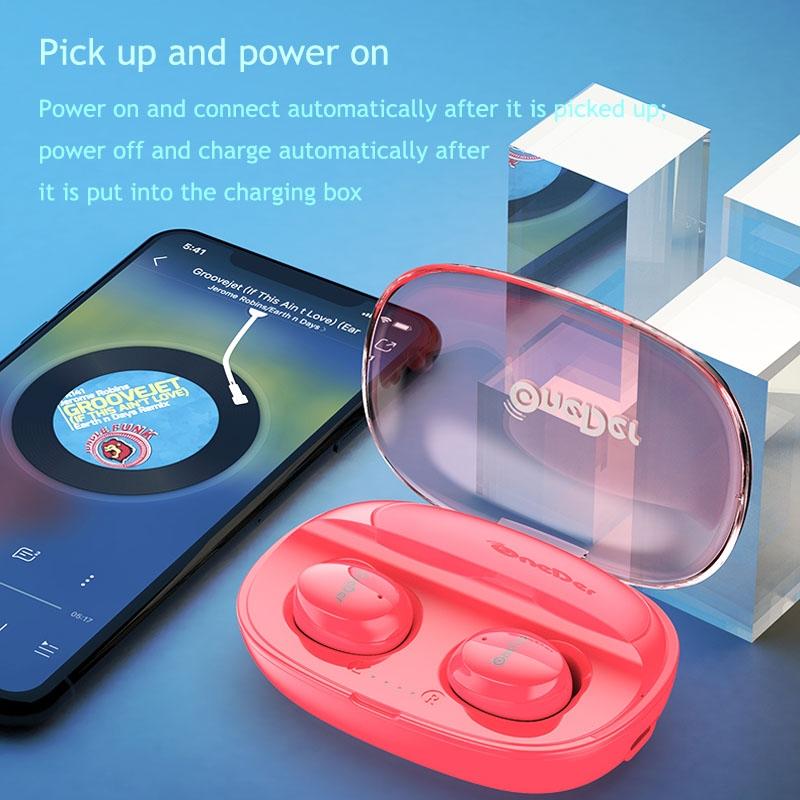Waterproof Tws Bluetooth Earphones - Hd Stereo Sound - Orange