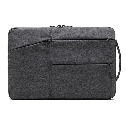 15.6 Inch Business Laptop Liner Bag - Polyester Zipper Closure - Dark Gray