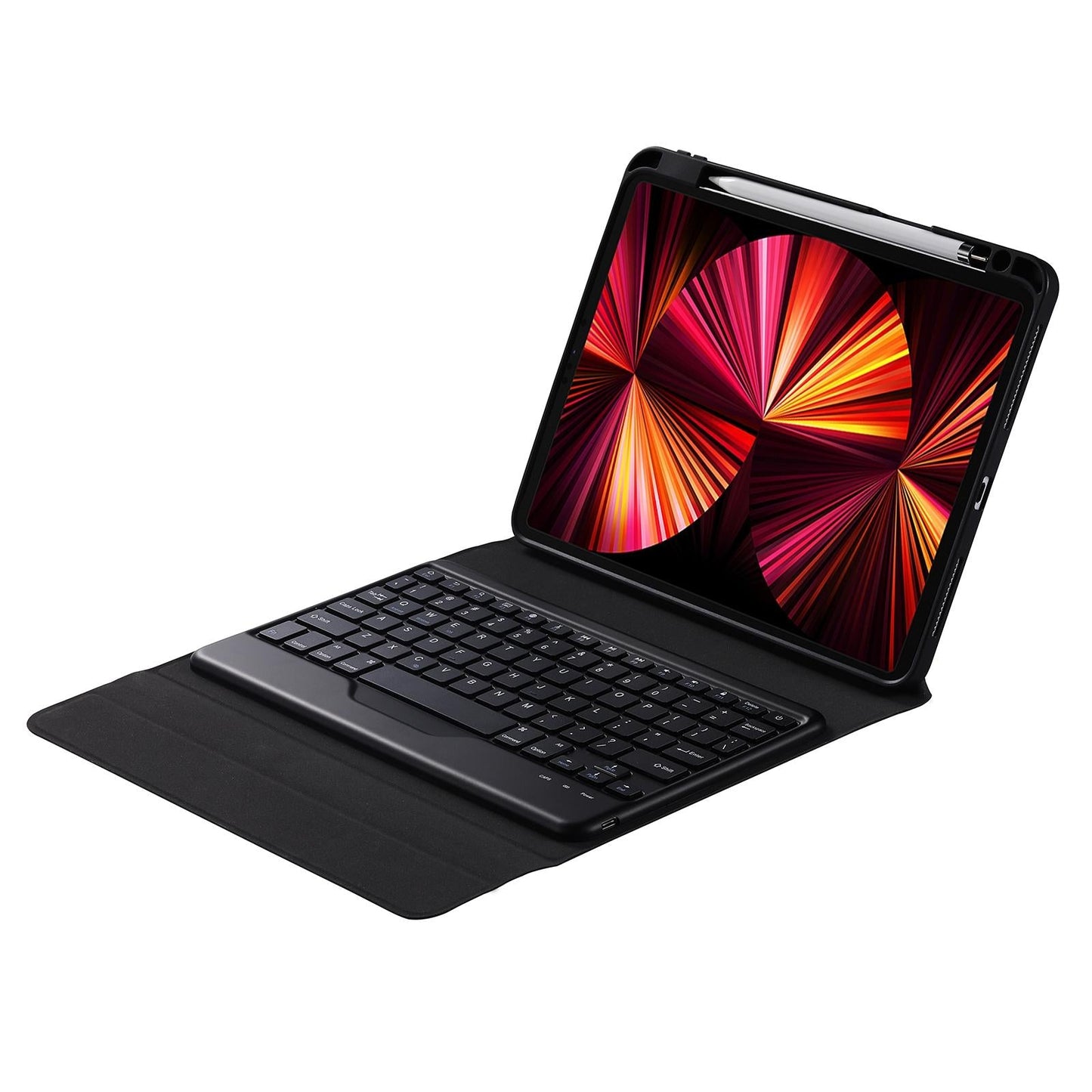 Bluetooth Keyboard Leather Case For Ipad Pro 11 With Triangle Holder & Pen Slot - Fits 2021 / 2020 / 2018 & Air 4 10.9 - Splittable - Gradient Purple