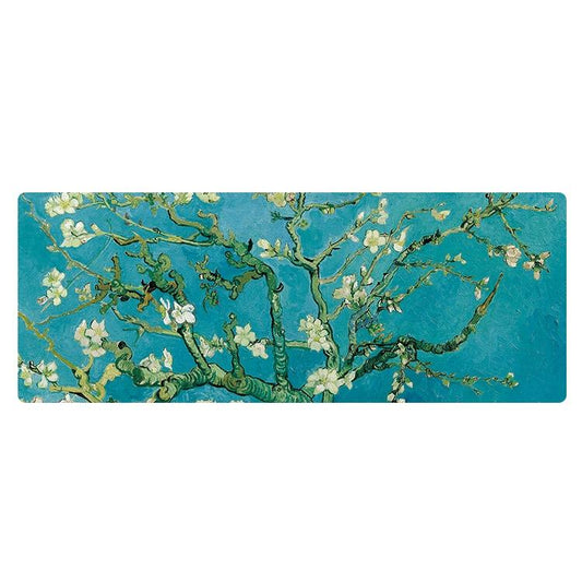 Large Oil Painting Desk Rubber Mouse Pad - Seaside Boat