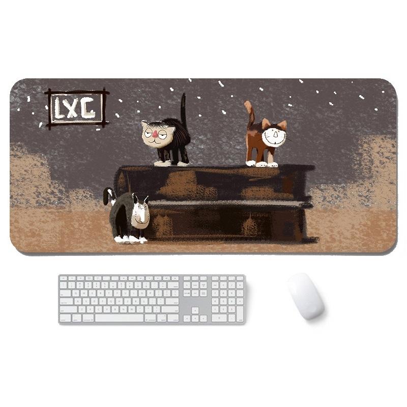 Waterproof Cartoon Mouse Pad Non Slip Design - Rabbit On The Road