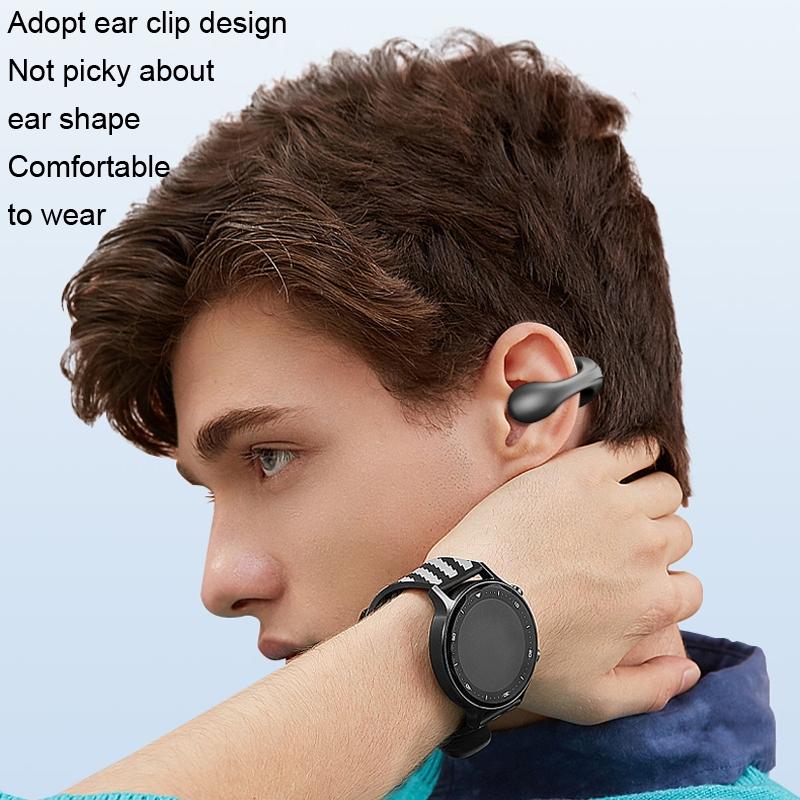 Wireless Dual Ear Bone Conduction Bluetooth Earphones - Mini Sport Clip - Pink